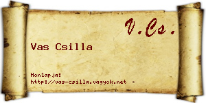 Vas Csilla névjegykártya